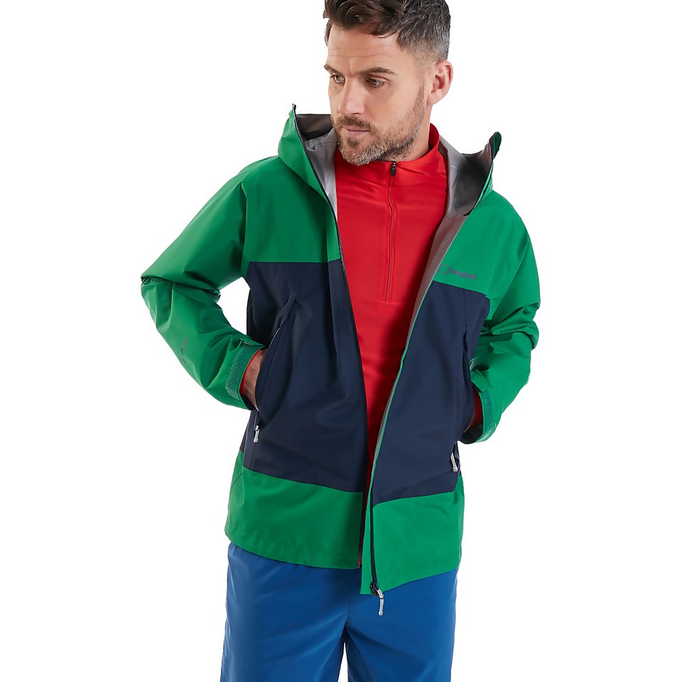 Men's Paclite Dynak Gore-Tex Waterproof Jacket - Green / Dark Blue
