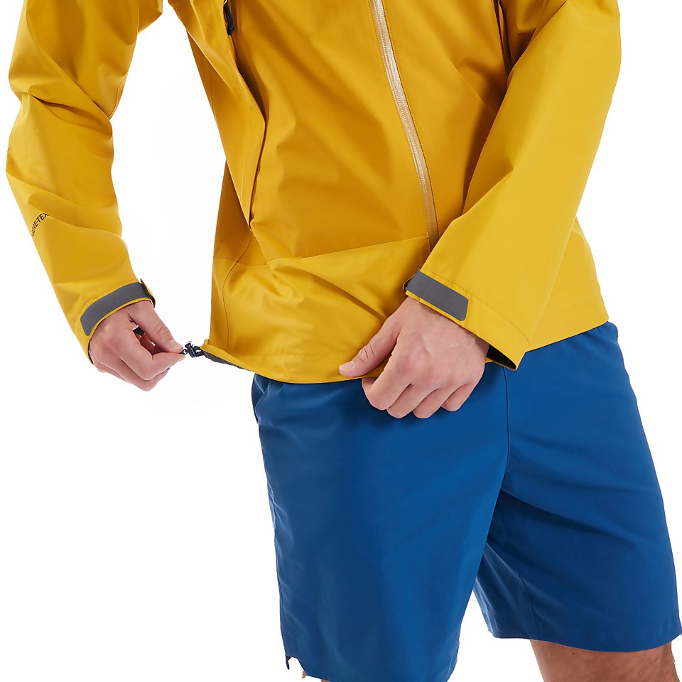 Men's Paclite Dynak Waterproof Jacket - Yellow / Brown