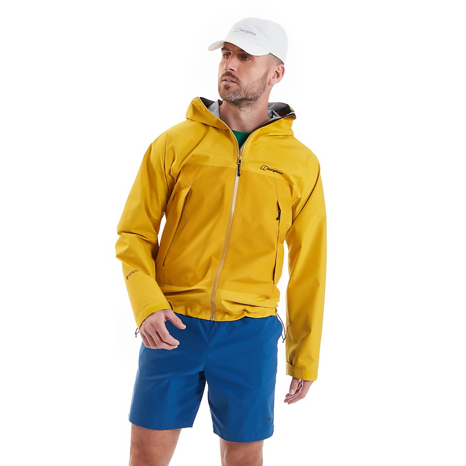 Men's Paclite Dynak Waterproof Jacket - Yellow / Brown