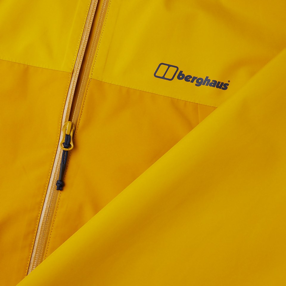 Men's Paclite Dynak Waterproof Jacket - Yellow / Brown