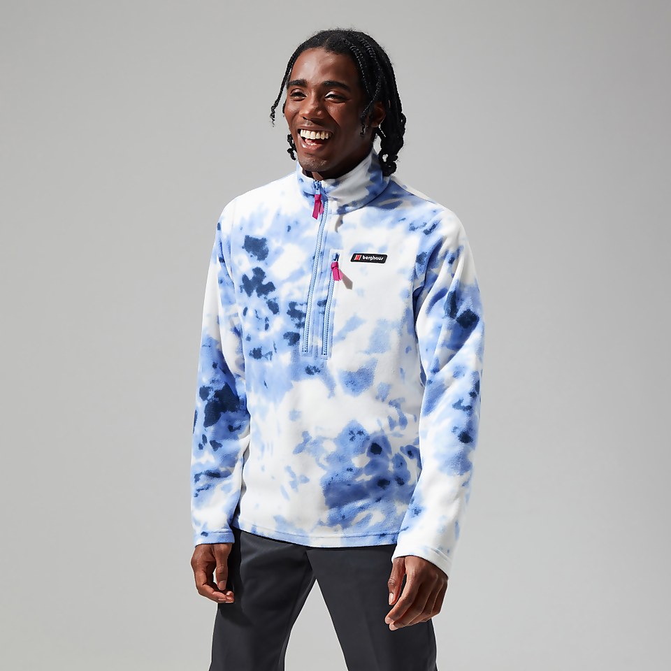 Unisex Prism Print Trango Half-zip Fleece - Light Purple / White