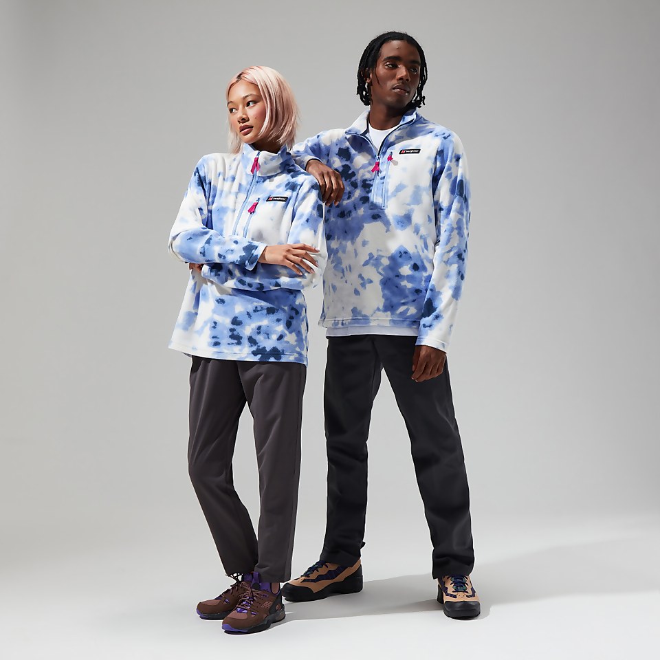 Unisex Prism Print Trango Half-zip Fleece - Light Purple / White