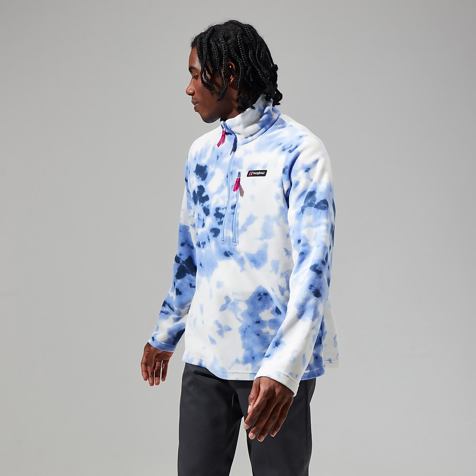Unisex Prism Print Trango Half-zip Fleece - Light Purple / White