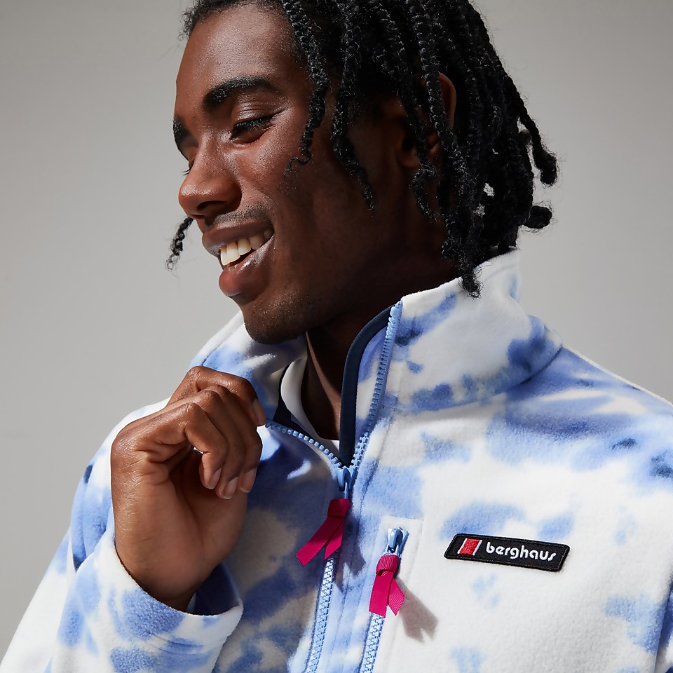 Unisex Prism Print Trango Half-zip Fleece - Light Purple / White
