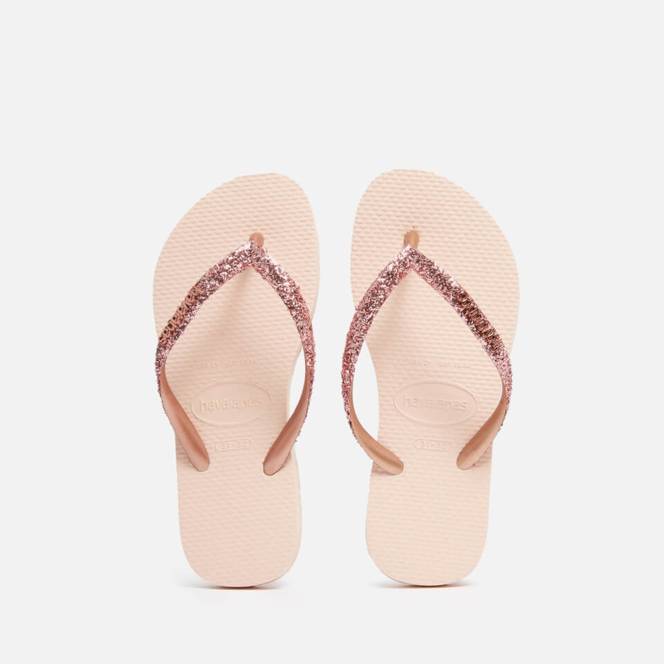 Havaianas Girls Slim Glitter II Flip Flops - Ballet Rose