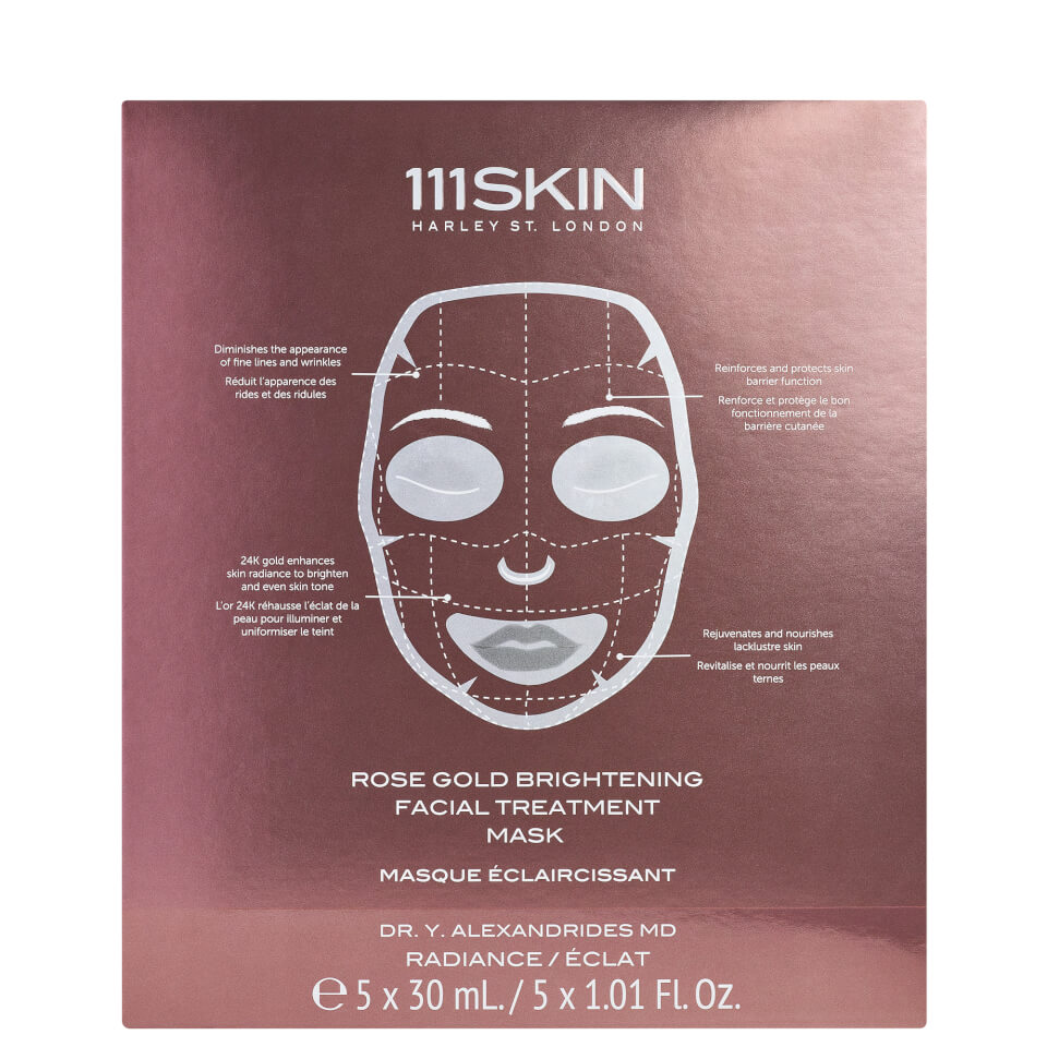 111SKIN Rose Gold Brightening Facial Treatment Mask - Box 48ml