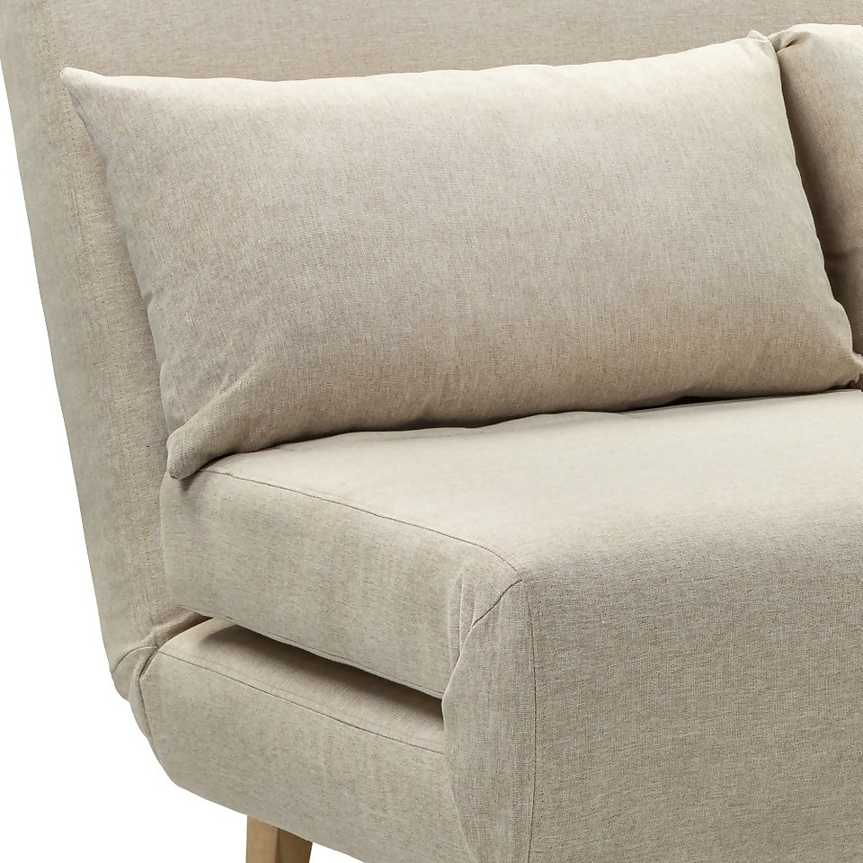 Freya Folding Sofa Bed Natural Homebase