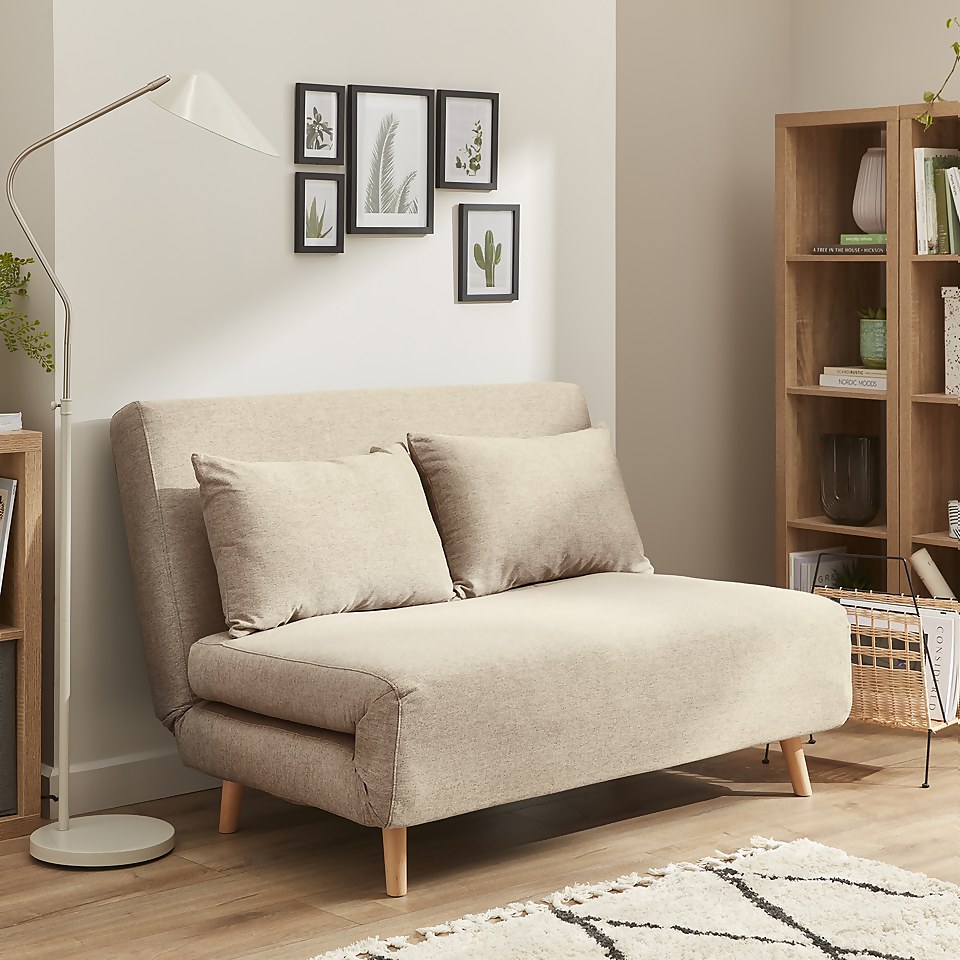 Freya Folding Sofa Bed Natural Homebase