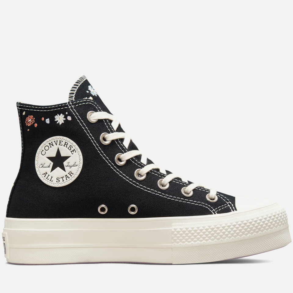 Converse Women's Chuck Taylor All Star Things To Grow Lift Hi-Top Trainers Black/Multi/Egret | Worldwide Delivery | Allsole
