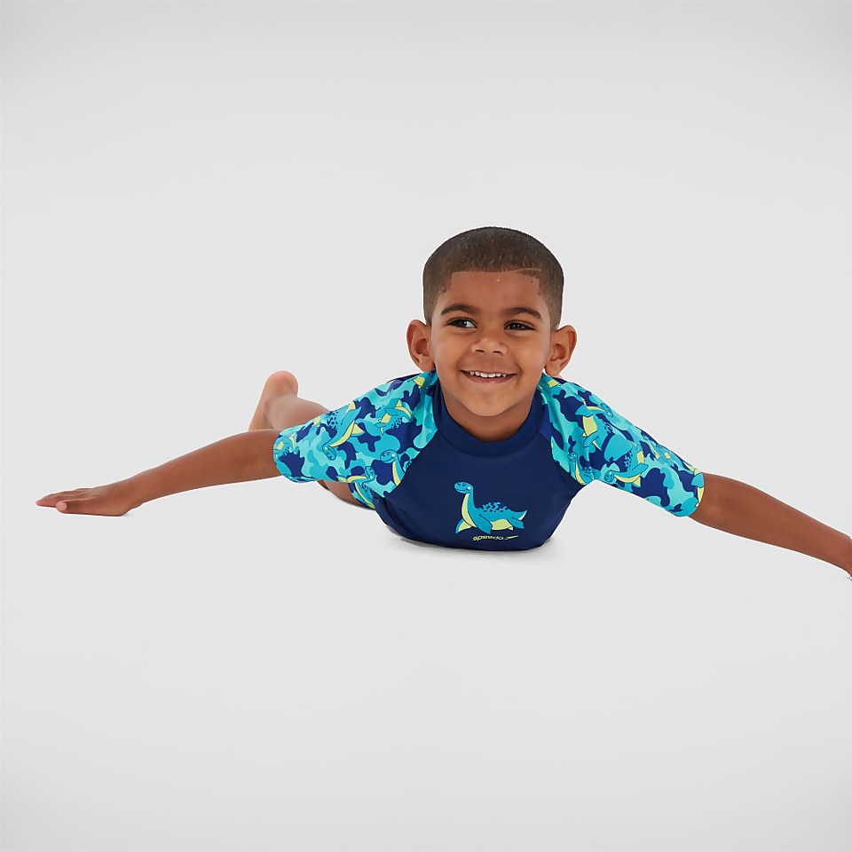 Kleinkind Jungen Sun Protection Top und Shorts in Blau