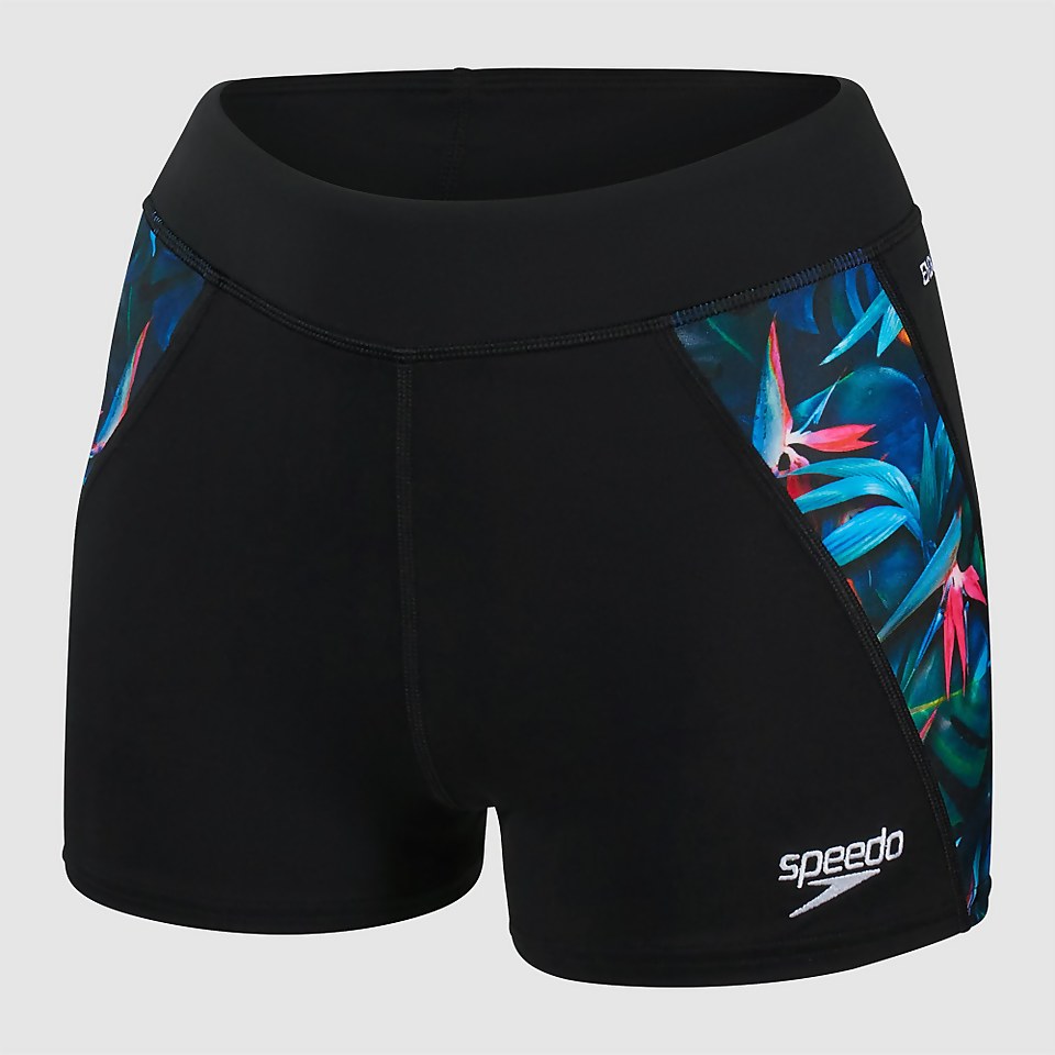 Short Femme de protection solaire Printed noir/rose