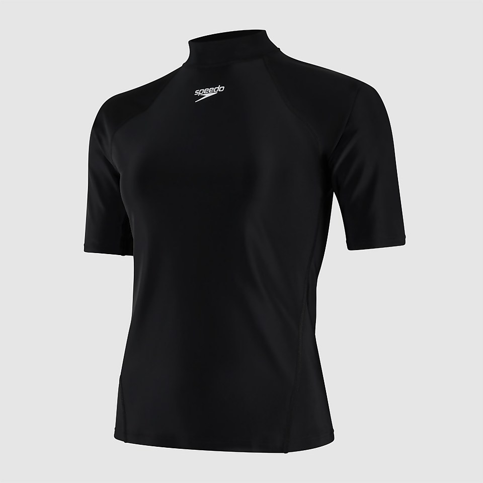 Women's Short Sleeved Sun Protection Top Black