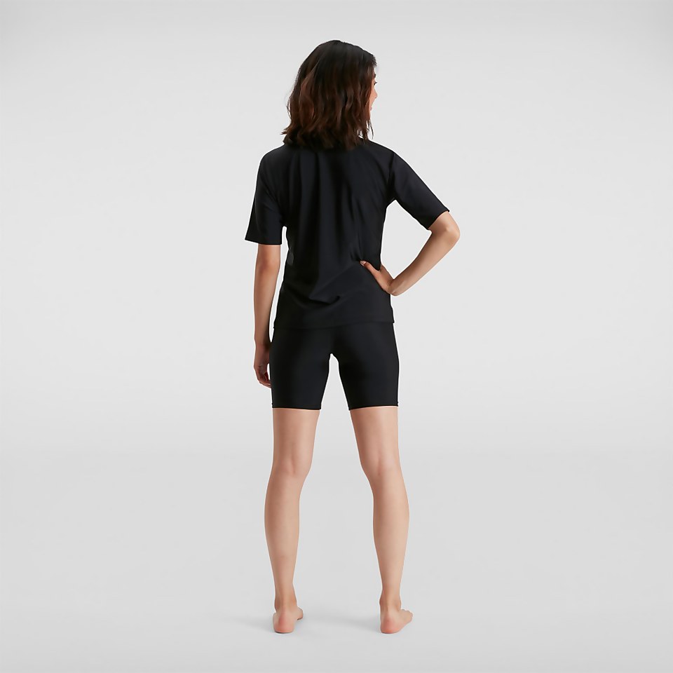 Women's Short Sleeved Sun Protection Top Black