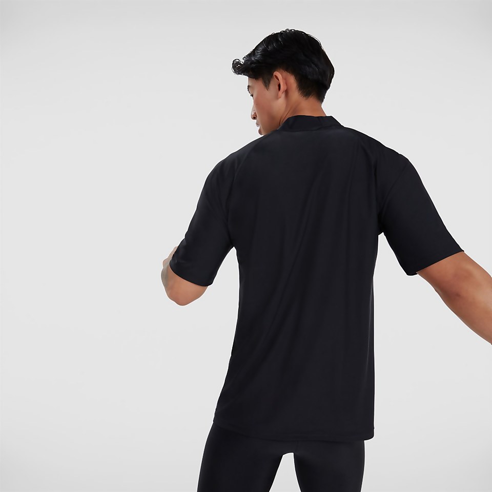 Men's Short Sleeved Sun Protection Top Black