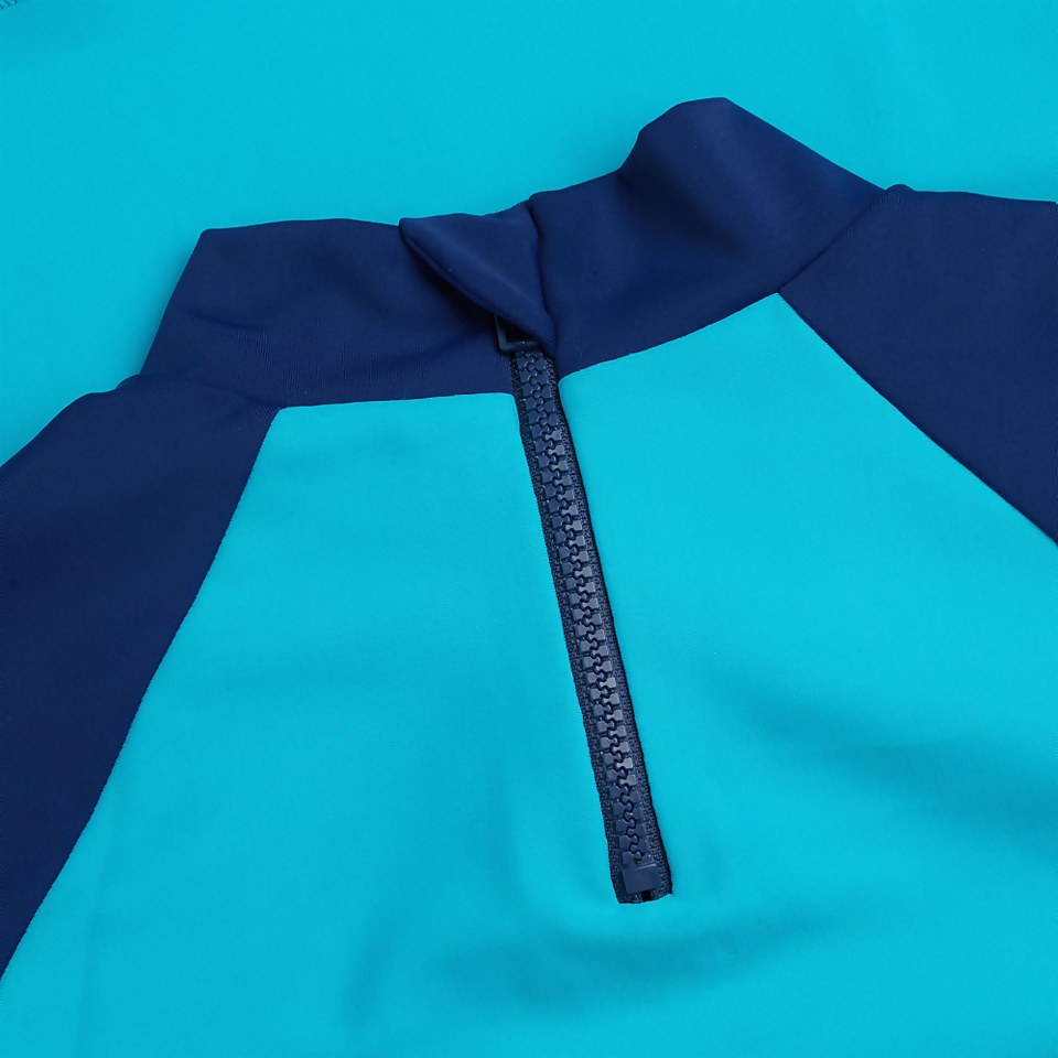 Haut de maillot Garçon de protection solaire à manches longues bleu