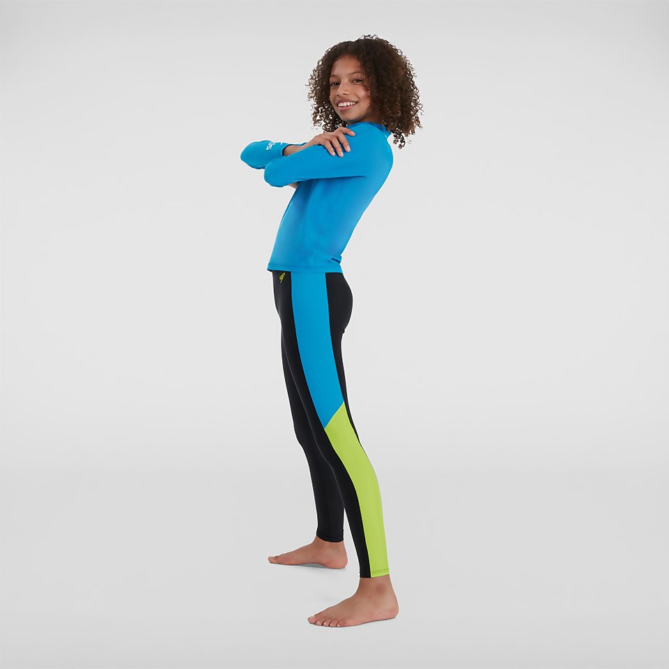 Kinder Boom Logo Rash Top in Blau/Weiß