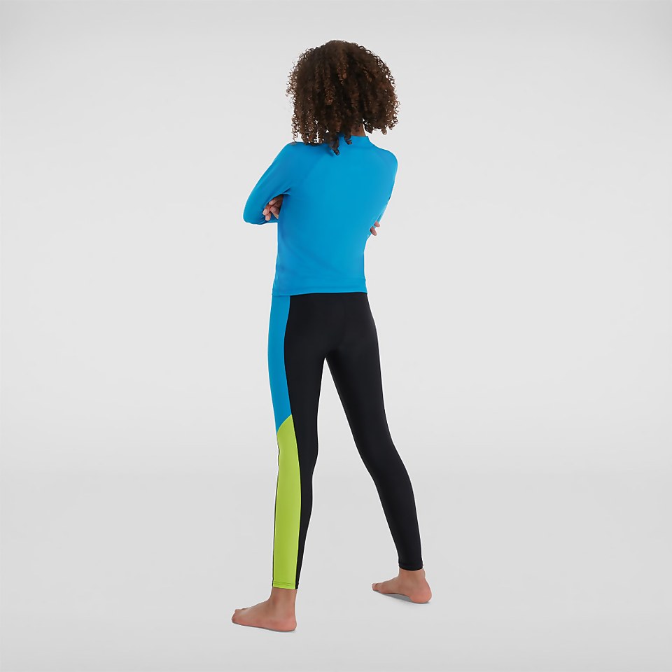 Kinder Boom Logo Rash Top in Blau/Weiß