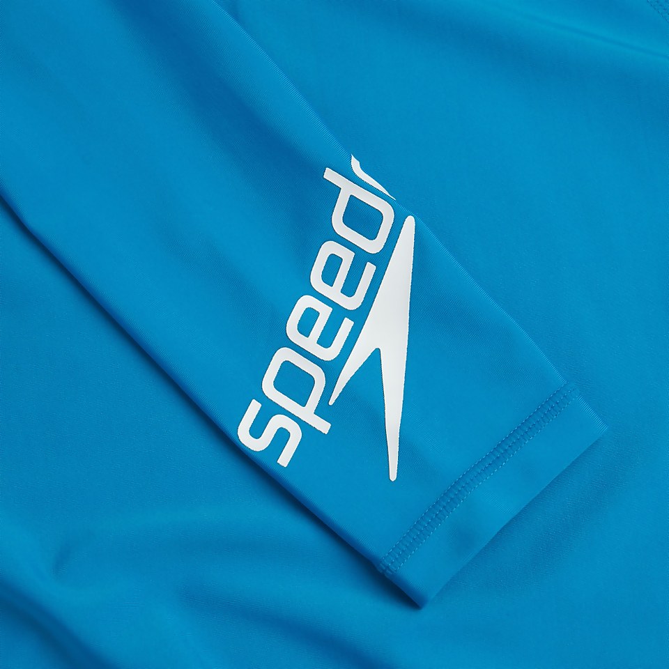 Kinder Boom Logo Rash Top in Blau/Weiß