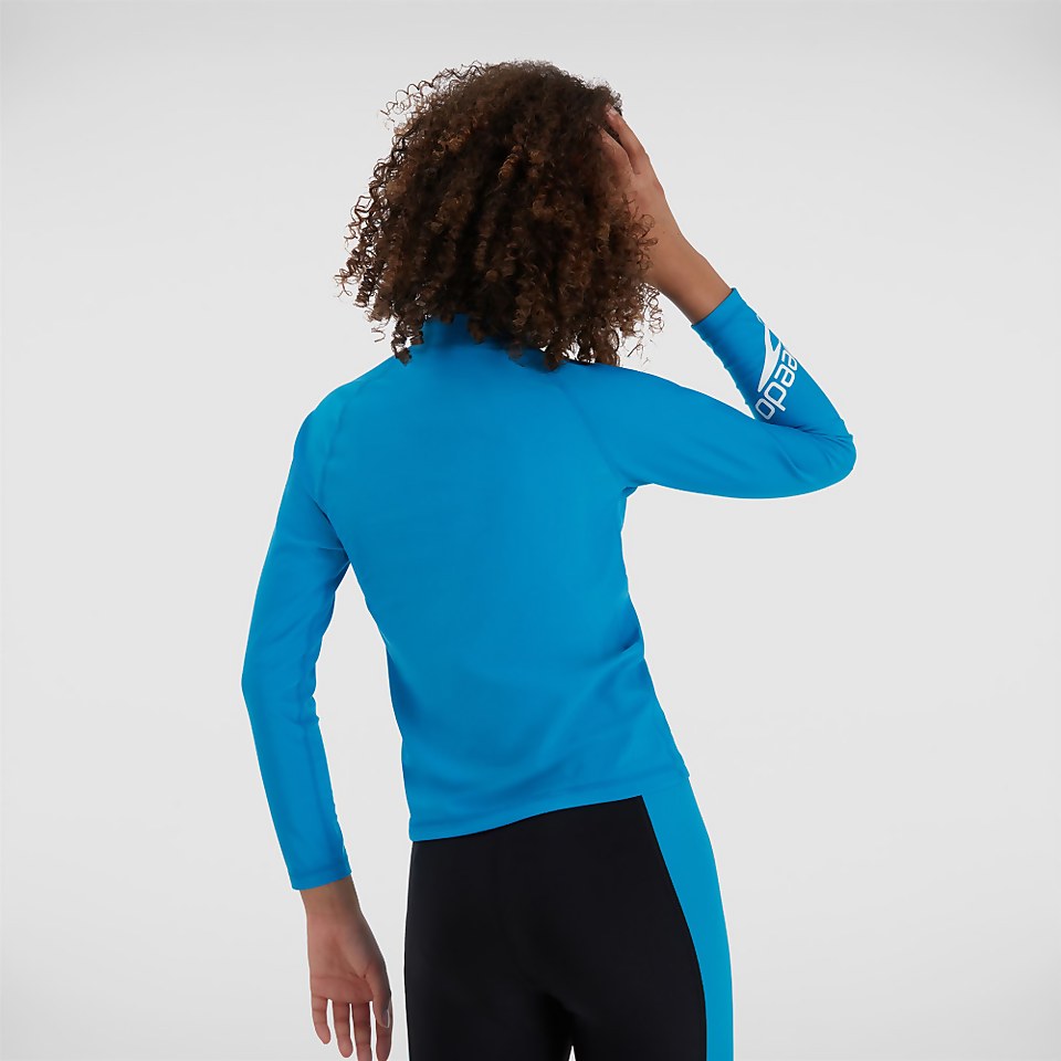 Kinder Boom Logo Rash Top in Blau/Weiß