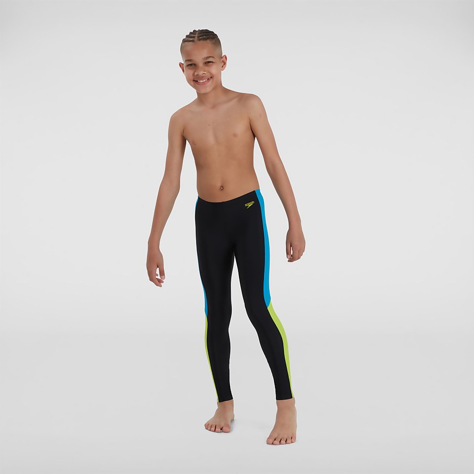 Leggings de protection solaire Junior Colourblock noir/bleu