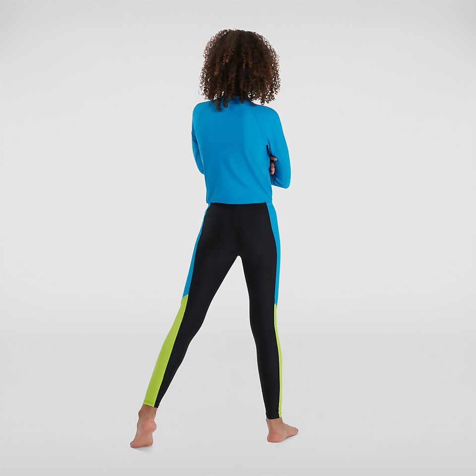 Leggings de protection solaire Junior Colourblock noir/bleu