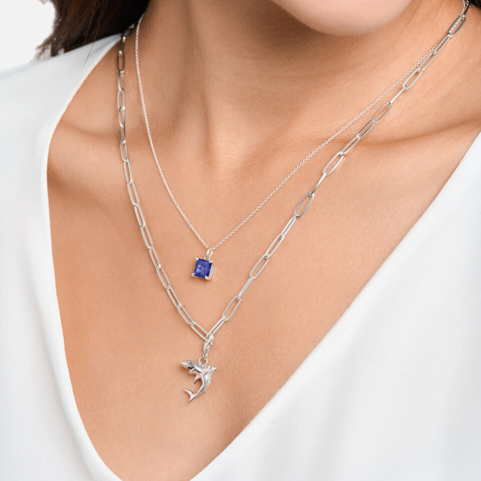 THOMAS SABO Women's Sapphire Necklace - Silver