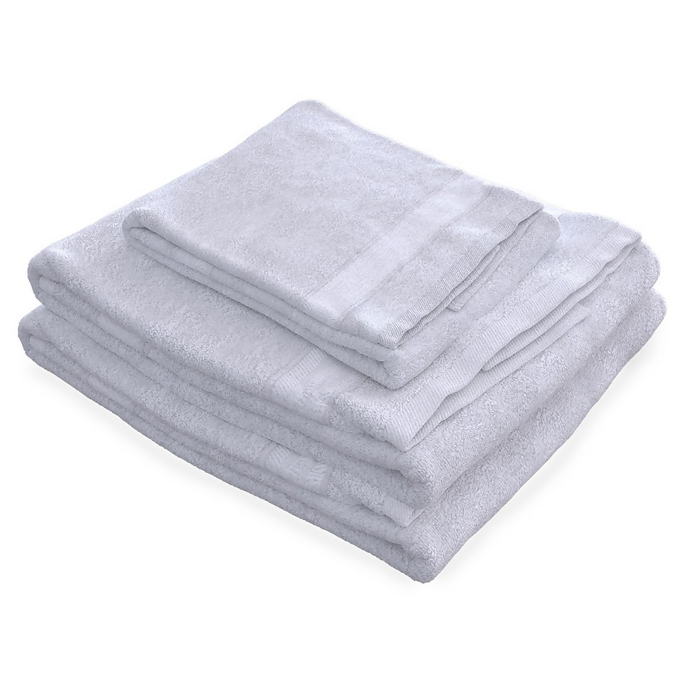 Homebase Edit Hand Towel - White - 50x90cm