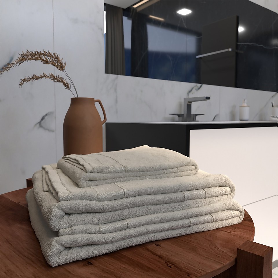 Homebase Edit Bath Towel - Stone - 70x140cm