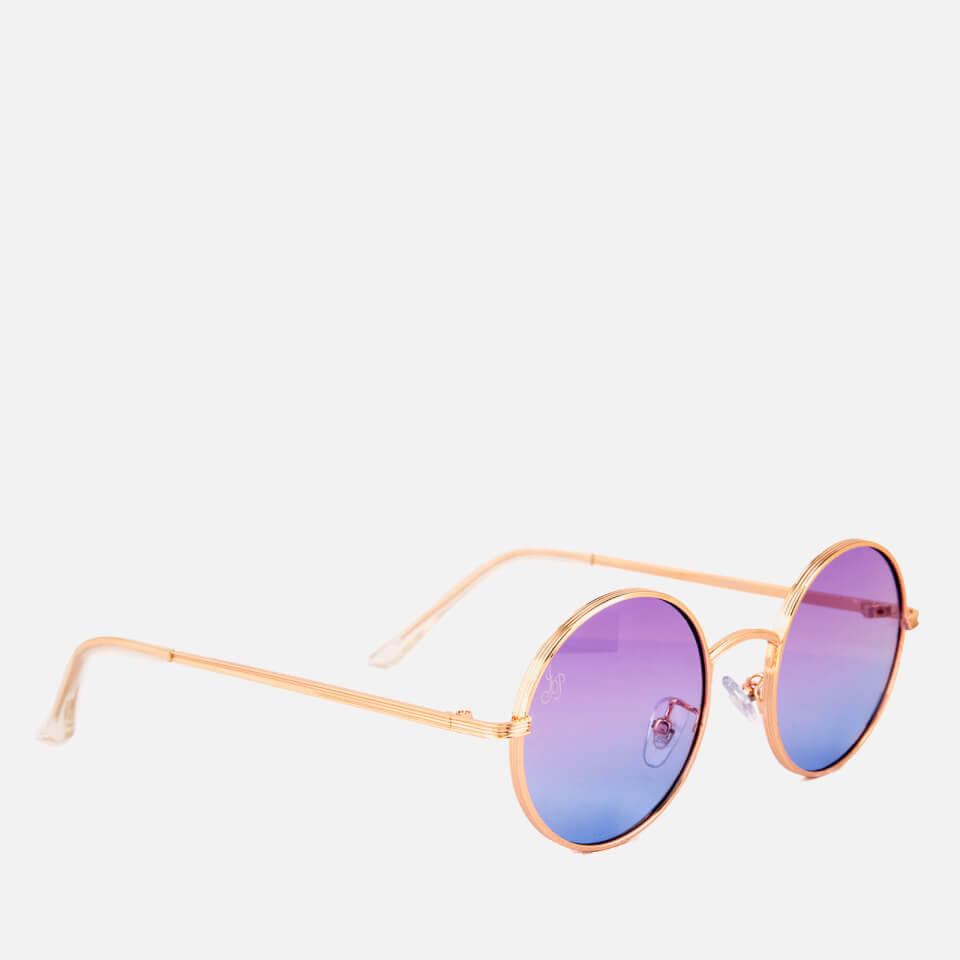 Jeepers Peepers Round Gradient Sunglasses - Purple/Blue