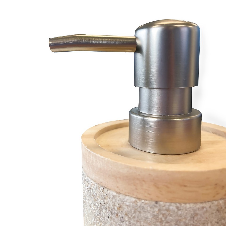 Homebase Edit Soap Dispenser Beige Resin Homebase