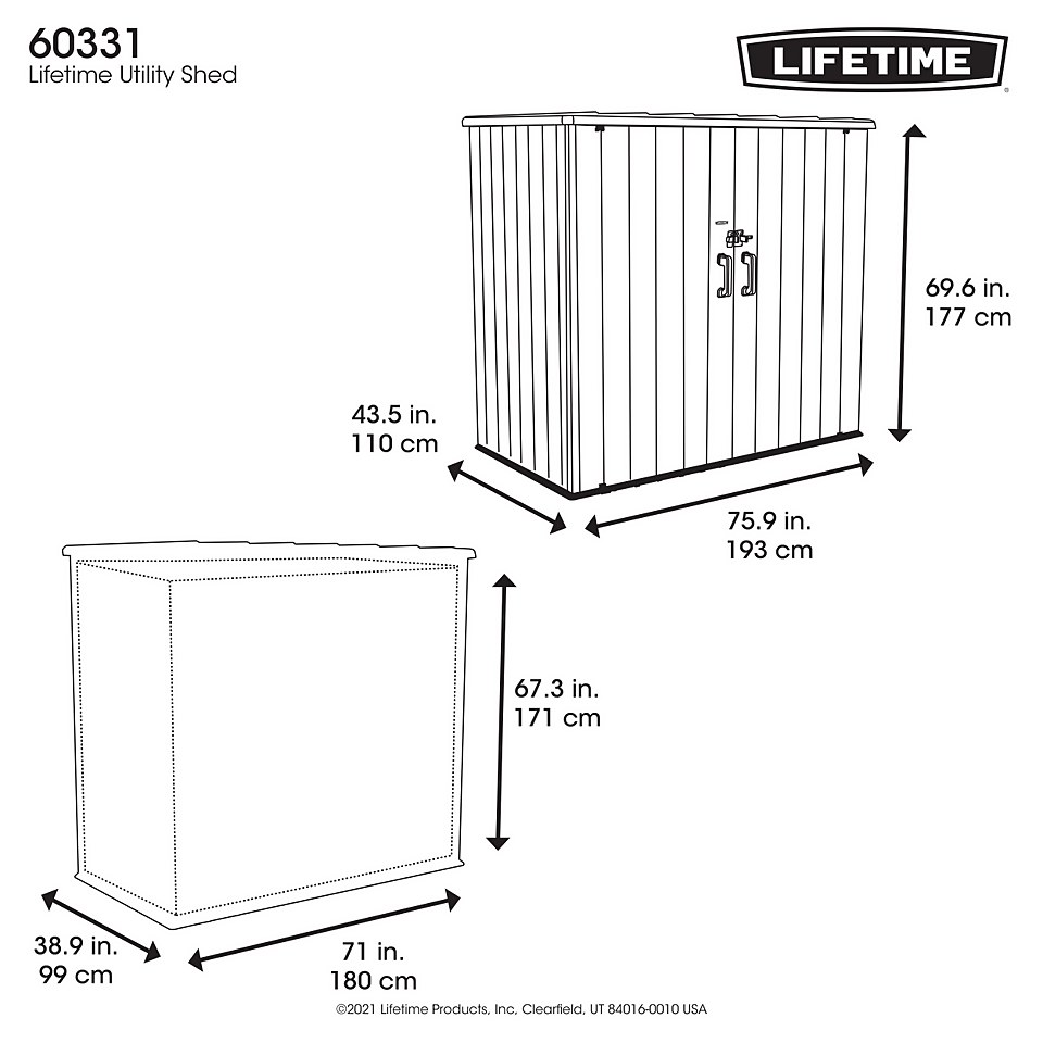 Lifetime Plastic Outdoor Utility Shed