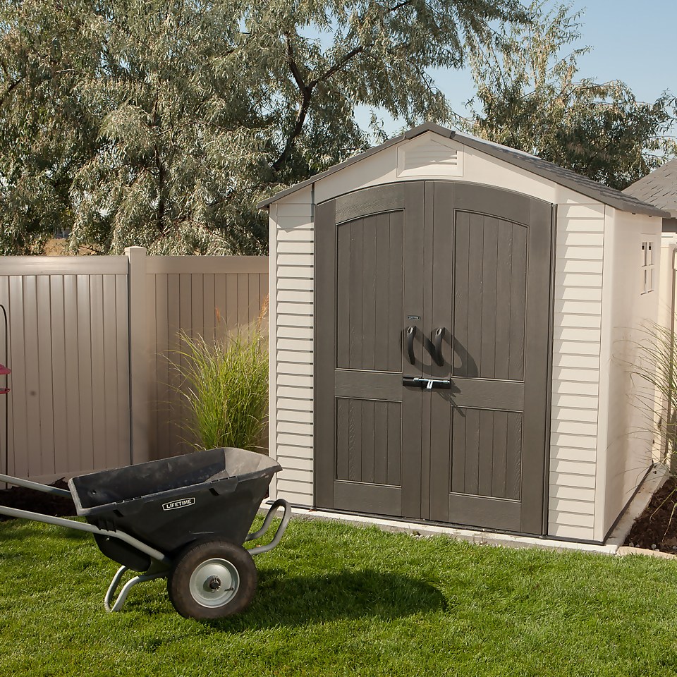 Lifetime Plastic Outdoor Storage Shed - 7x7ft