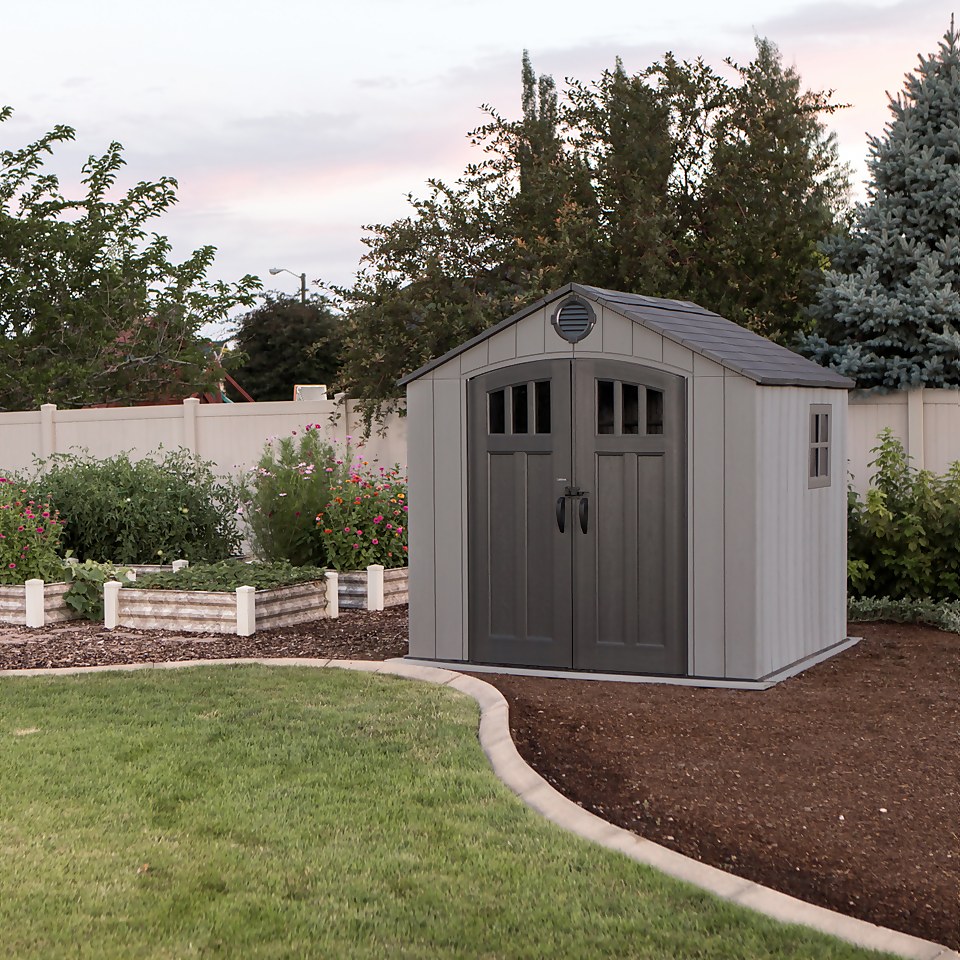 Lifetime Plastic Outdoor Storage Shed - 8x7.5ft