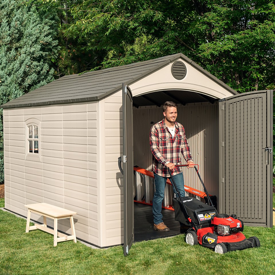 Lifetime Plastic Outdoor Storage Shed - 8x12.5ft