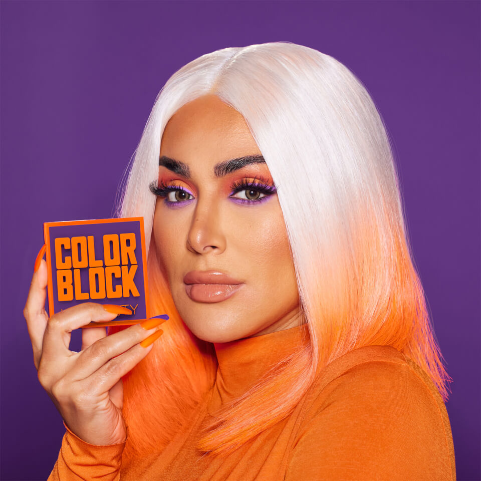 HUDA Beauty Color Block Obsessions Eyeshadow Palette - Orange and Purple 7.5g