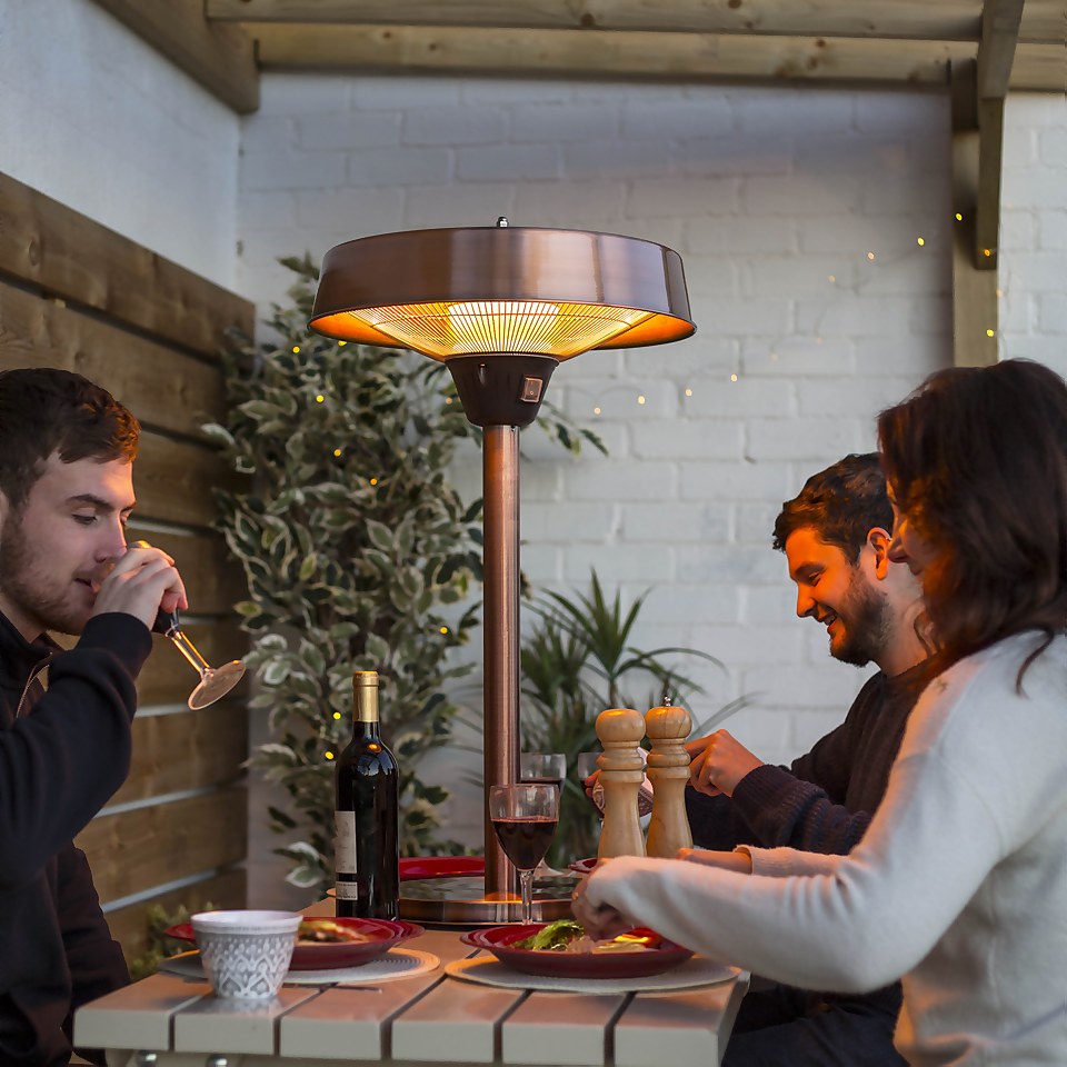 Copper Electric Tabletop Patio Heater Homebase