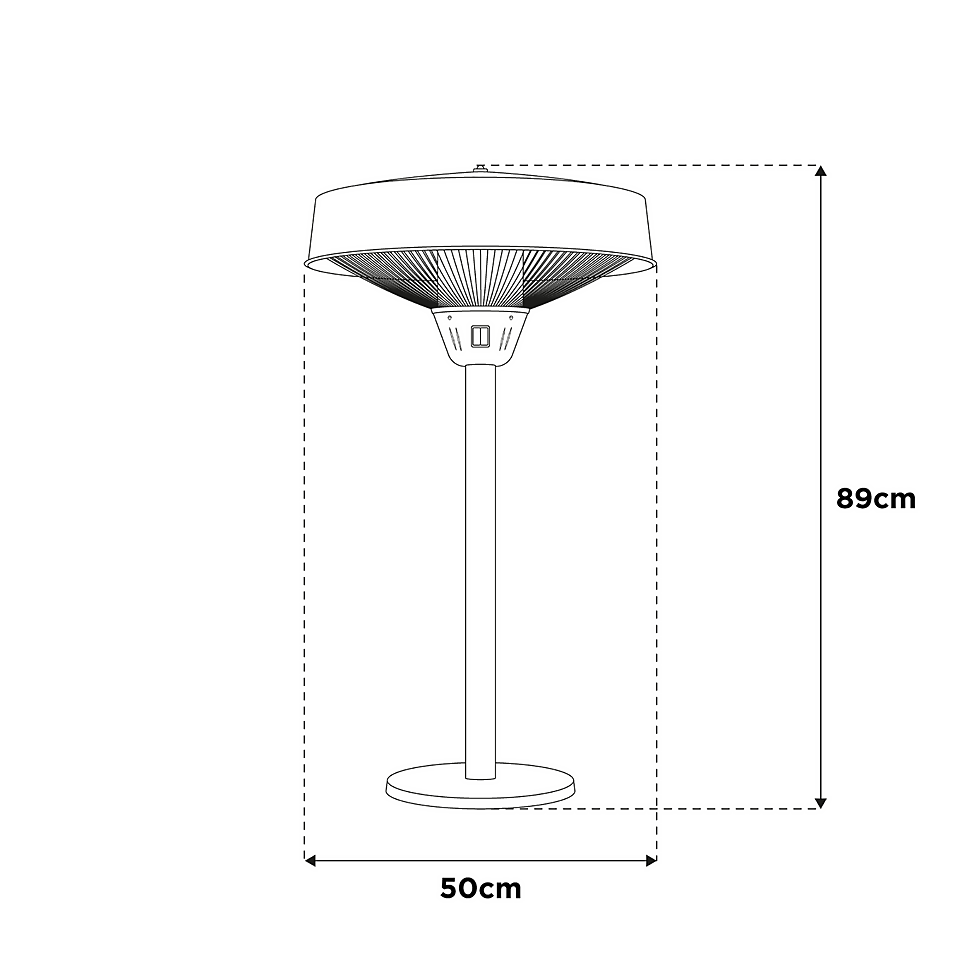 Copper Electric Tabletop Patio Heater Homebase
