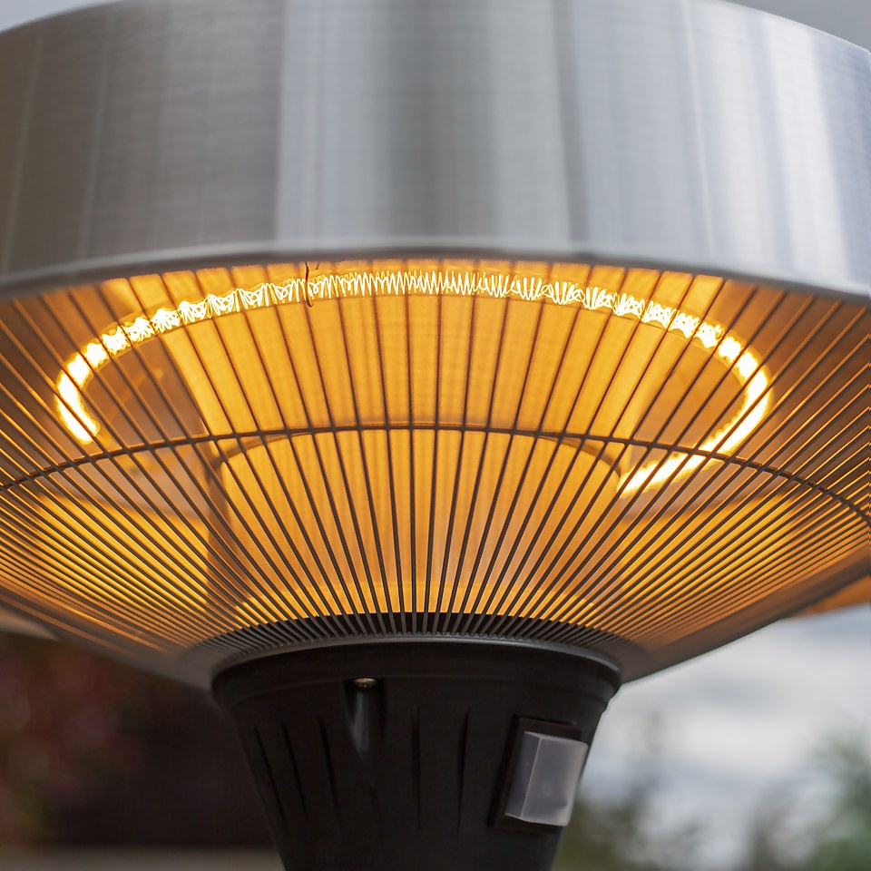 Silver Electric Tabletop Patio Heater Homebase