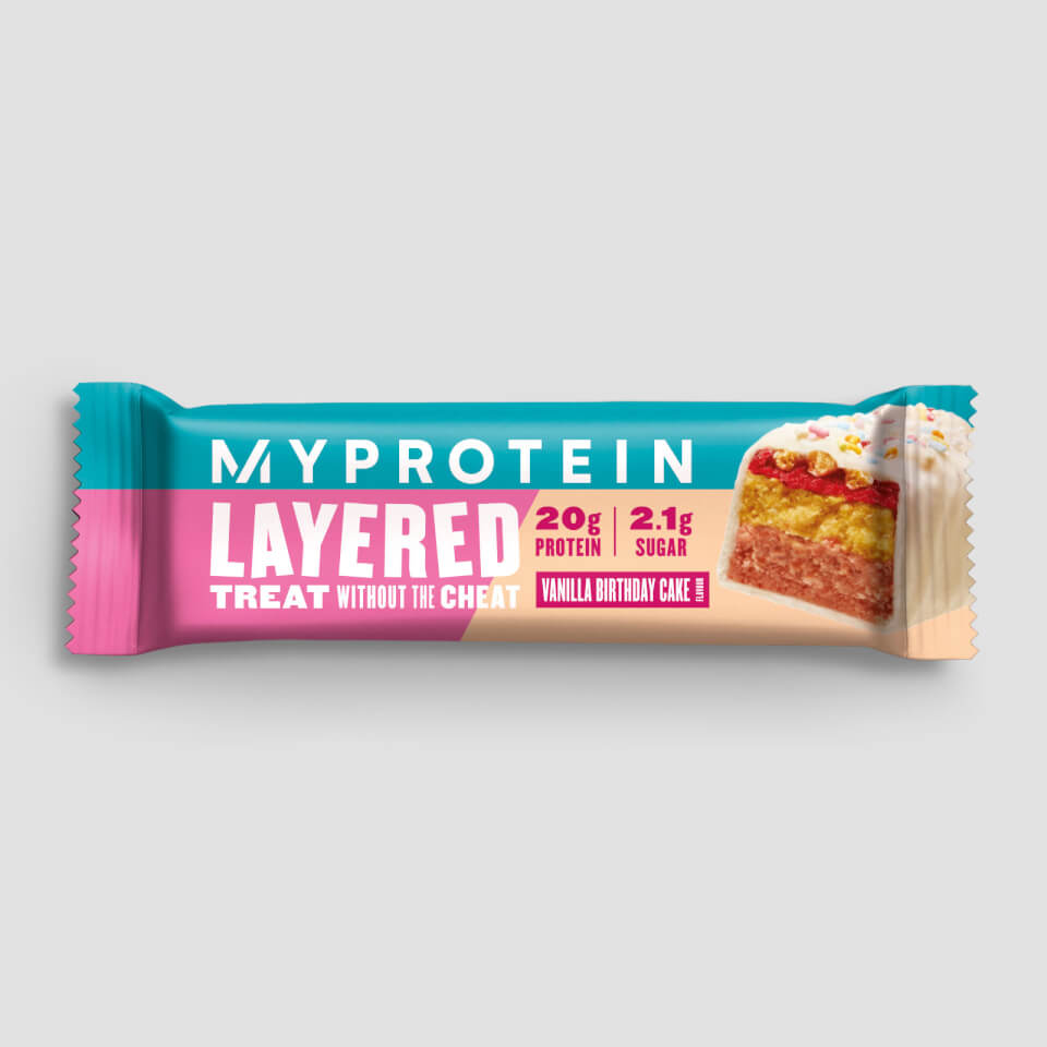 Layered Protein Bar - 12 x 60g - Vanilla Birthday Cake