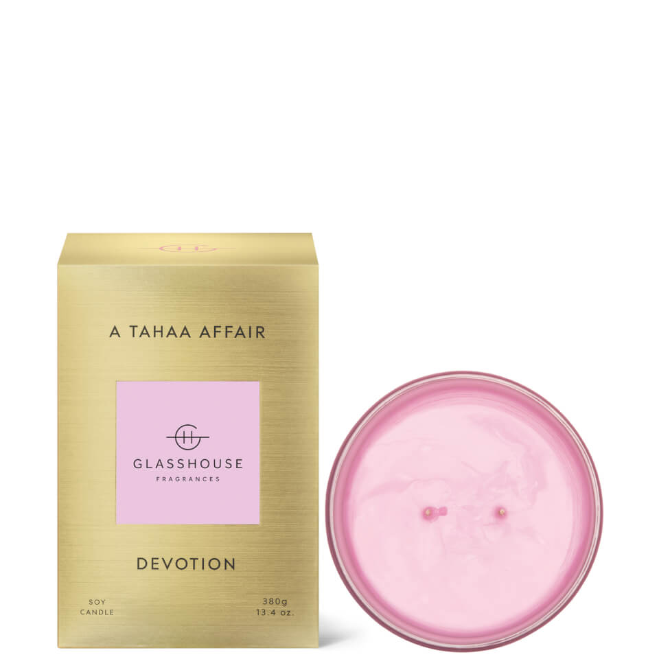 Glasshouse Fragrances A Tahaa Affair Devotion Limited Edition Soy Candle 380g