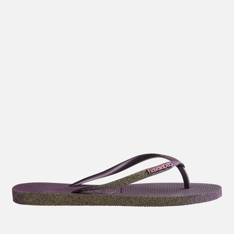 Havaianas Women s Slim Sparkle Ii Flip Flops Aubergine Allsole