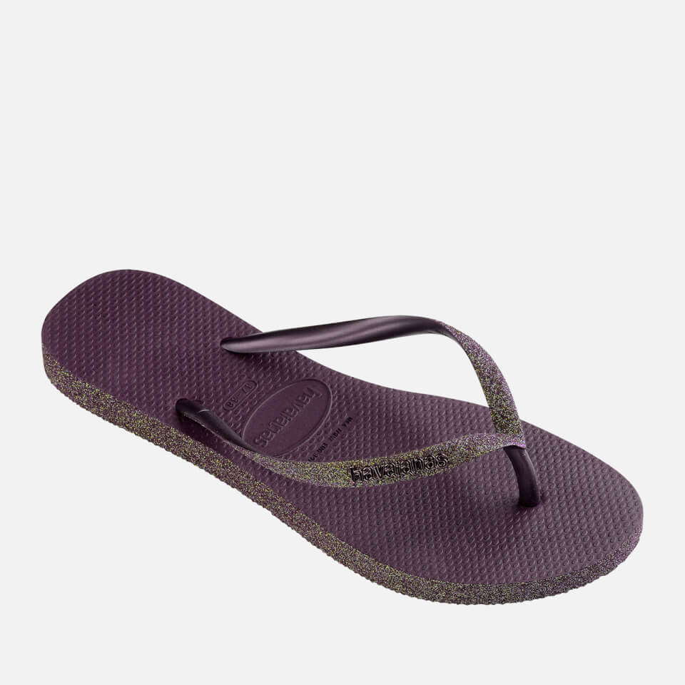 Havaianas Women's Slim Sparkle Ii Flip Flops - Aubergine