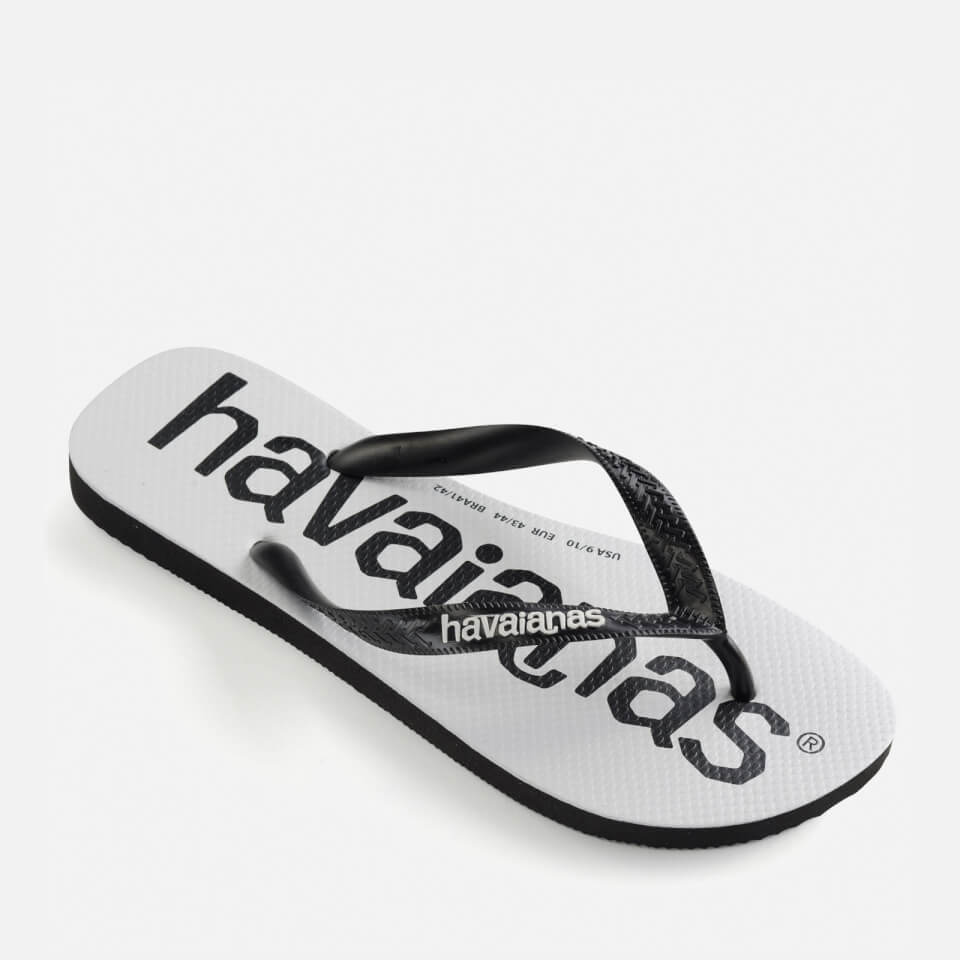 Havaianas Men's Top Logomania Flip Flops - Black/Black