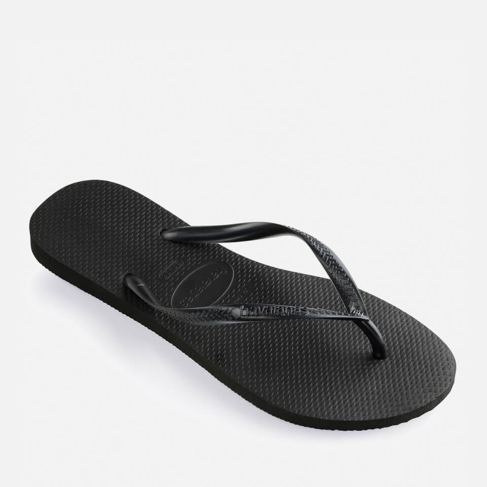 Havaianas Women's Slim Flip Flops - Black