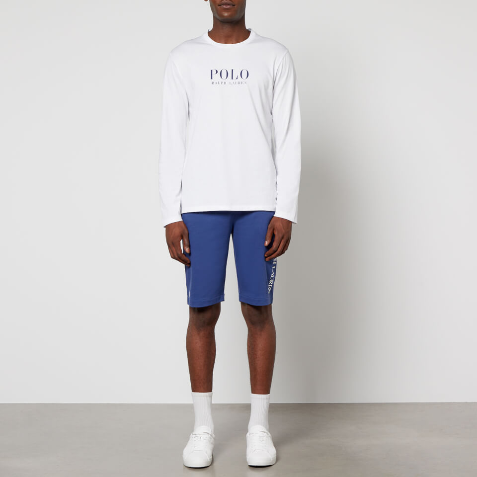 Polo Ralph Lauren Men's Boxed Logo Long Sleeve Top - White - S | Coggles