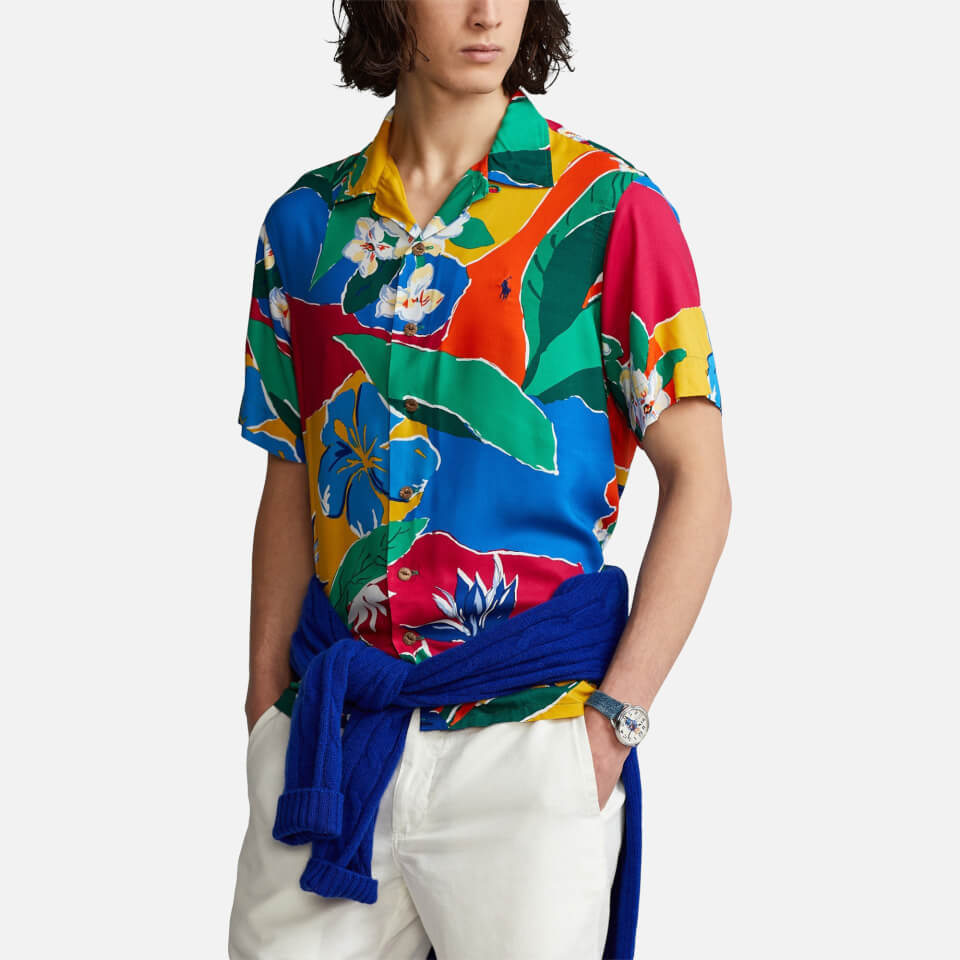 Polo Ralph Lauren Men's Printed Rayon Short Sleeve Shirt - Paradiso  Tropical - S | Coggles