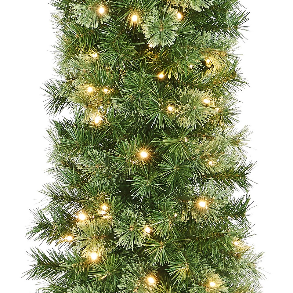 5ft Cashmere Potted Prelit Artificial Christmas Tree Homebase