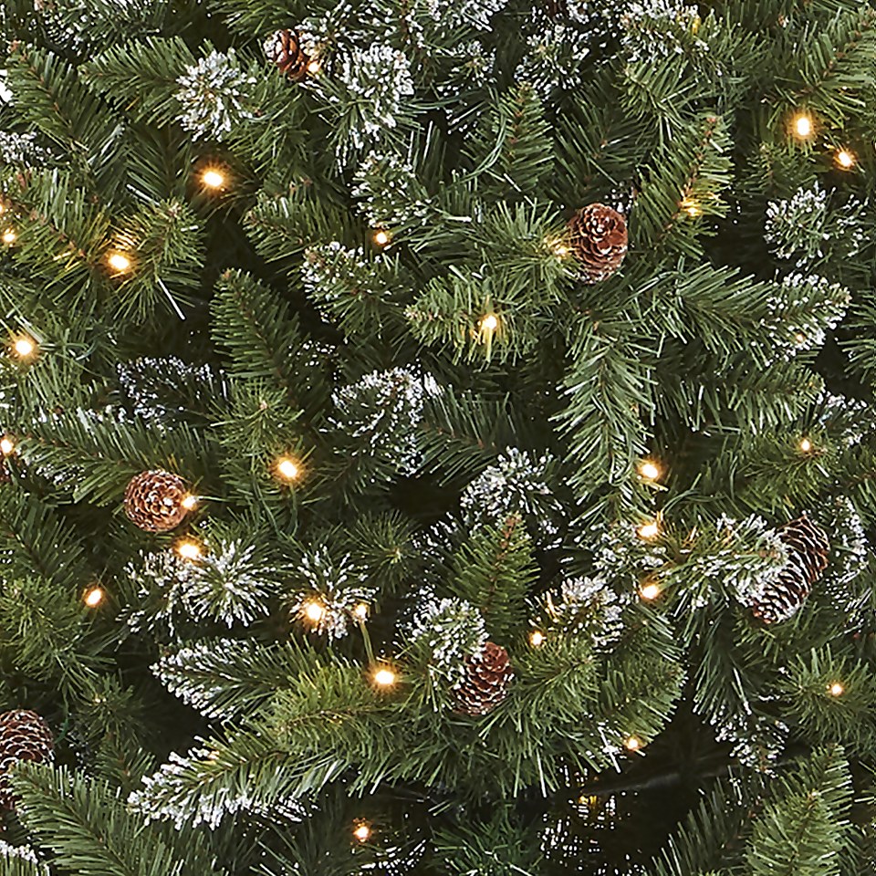 7ft Danube Prelit Premium Artificial Christmas Tree Homebase