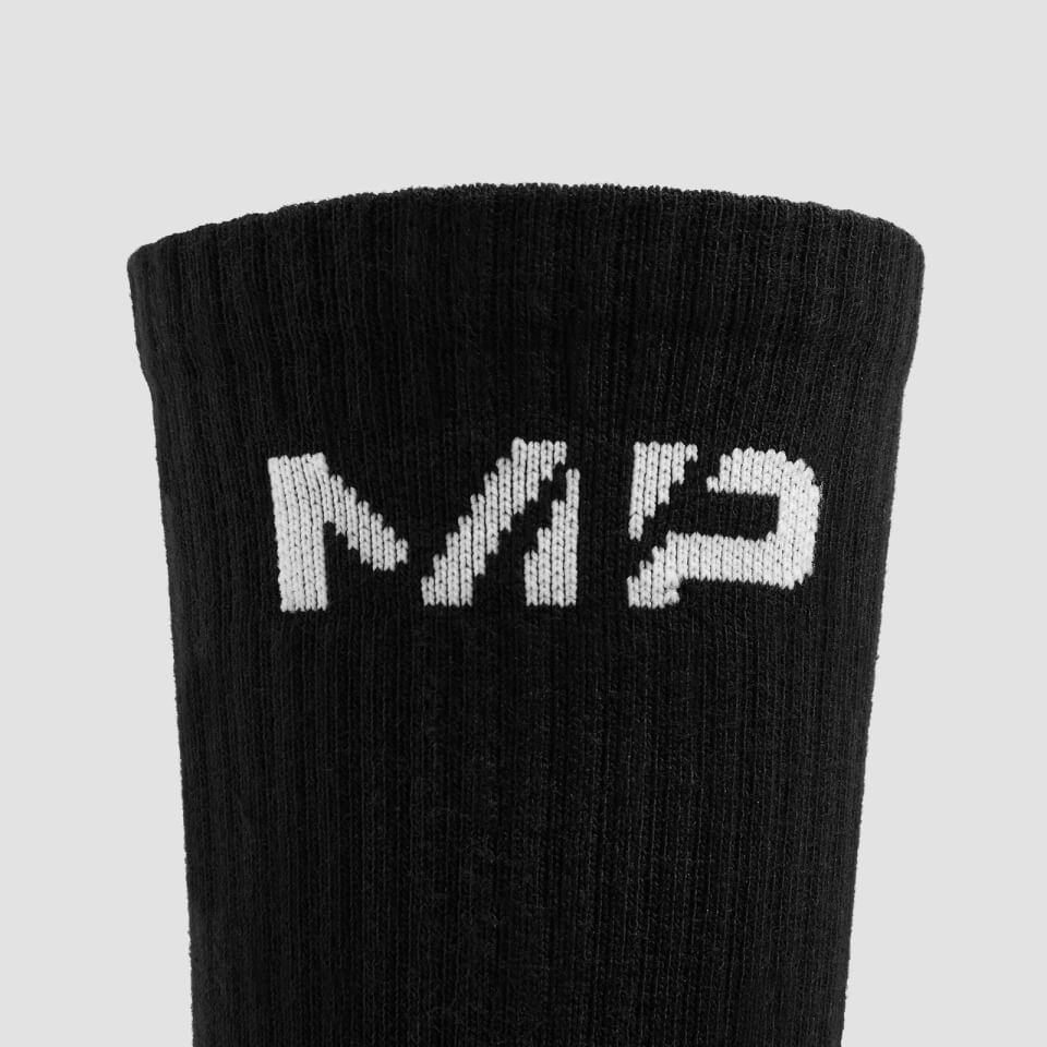 MP Unisex Crew Socks (3 pack) - Black/White