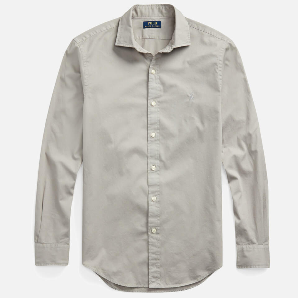 Polo Ralph Lauren Men s Slim Fit Garment Dyed Twill Shirt Grey Fog S Coggles